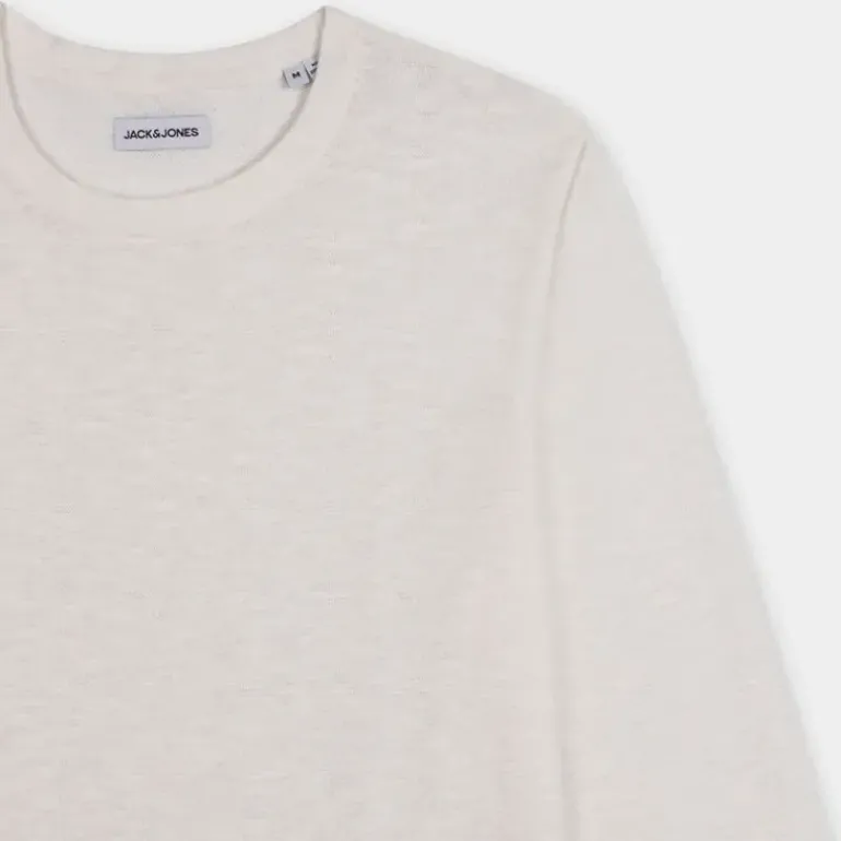 JJELINEN KNIT CREW NECK SN- MAGLIE E FELPE CLOUD DANCER 12248788