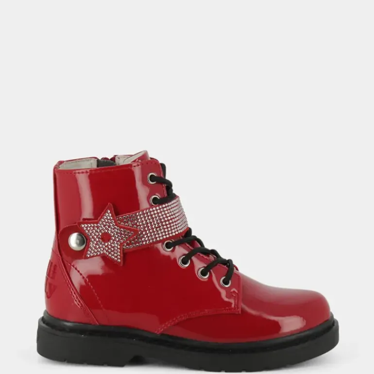 KENTON STELLA- SCARPONCINI E STIVALETTI ROSSO VERNICE LKHG2330