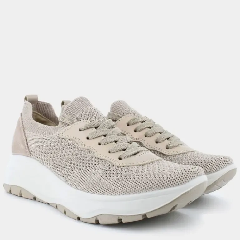 KIM- SNEAKERS CREAM/PLATINO IM-E25D-08