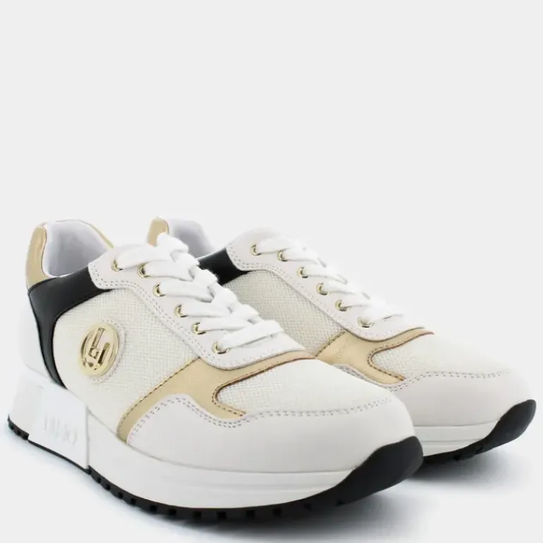 KISS 719- SNEAKERS WHITE-GOLD-BLACK 4A4713EX251S3223