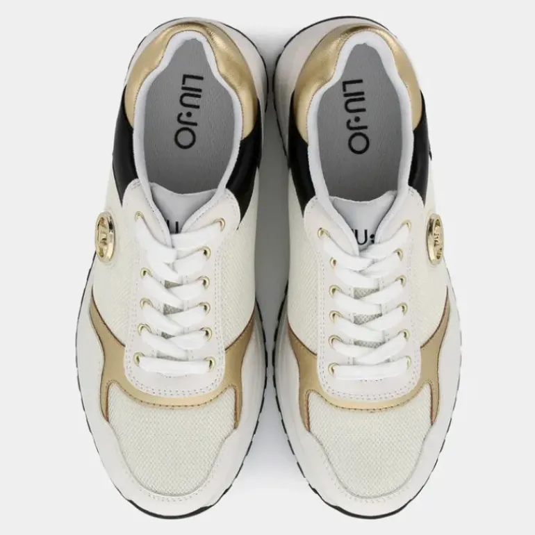 KISS 719- SNEAKERS WHITE-GOLD-BLACK 4A4713EX251S3223