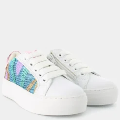 KRUG- SNEAKERS BIANCO PAILETTES MULTICOLOR AG16025