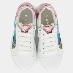 KRUG- SNEAKERS BIANCO PAILETTES MULTICOLOR AG16025