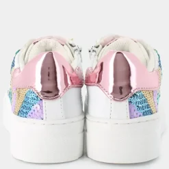 KRUG- SNEAKERS BIANCO PAILETTES MULTICOLOR AG16025