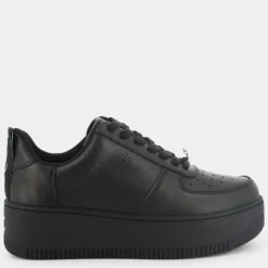 LEATHER- SNEAKERS NERO RACERR