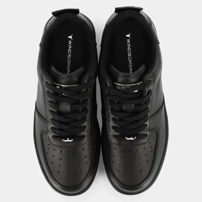 LEATHER- SNEAKERS NERO RACERR