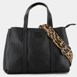 LEOPARD- BORSE NERO JI-I24-16