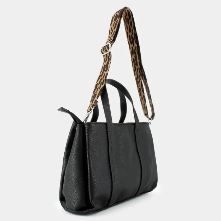 LEOPARD- BORSE NERO JI-I24-16