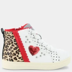 LUX- PRIMI PASSI BIANCO ROSSO LEOPARDATO 4950211