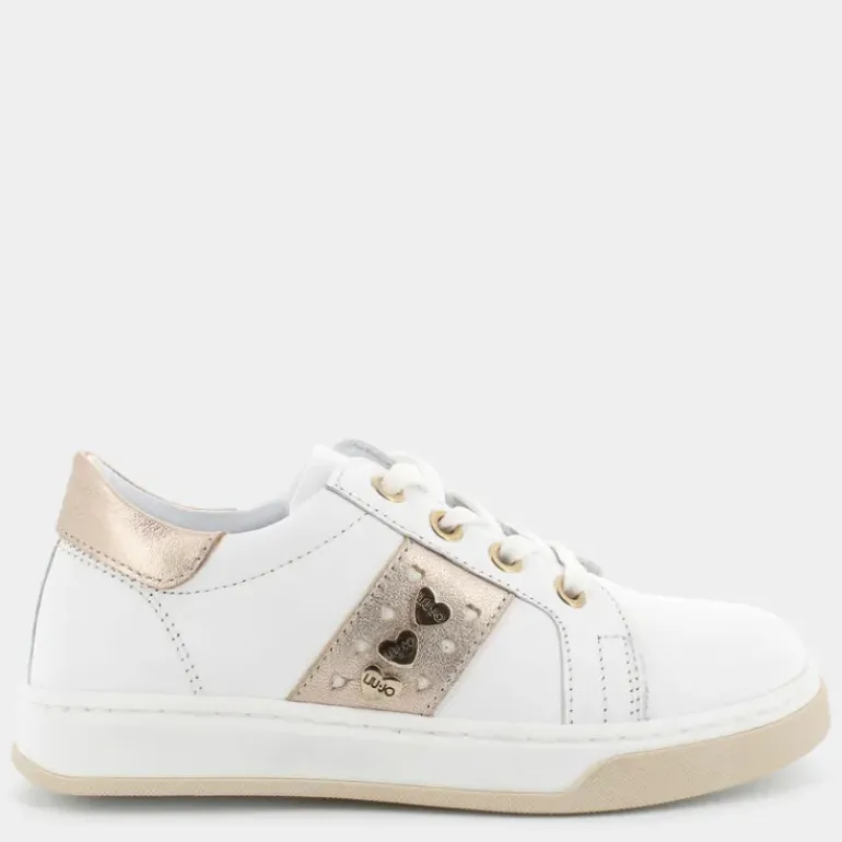 METALLIC- SNEAKERS BIANCO ORO CELIA 14