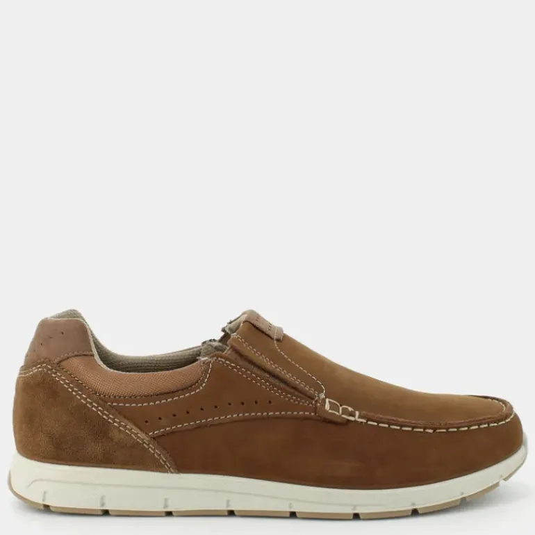 MOCASSINI MARRONE BRUCIATO/BEIGE IM-E25U-01
