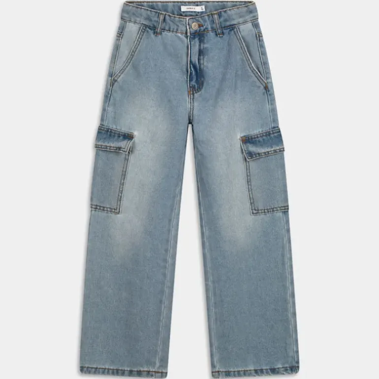NKFROSE HW WIDE CARGO JEANS- PANTALONI LIGHT BLUE DENIM 13220709