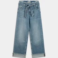 ONLMADDIE EX HW WIDE BELT FOLD UP- PANTALONI BLU 15298093