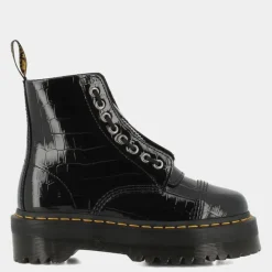 PATENT LAMPER CROC- SCARPONCINI BLACK SINCLAIR