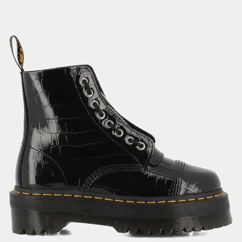 PATENT LAMPER CROC- SCARPONCINI BLACK SINCLAIR