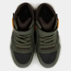 PERTH- SNEAKERS DK GREEN/OCHREYELLOW J367RF0MEFUC0966