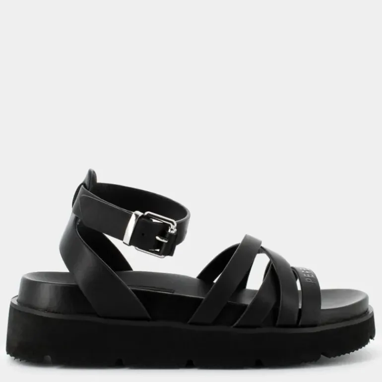 POLA CROSS- SANDALI NERO PLS90661