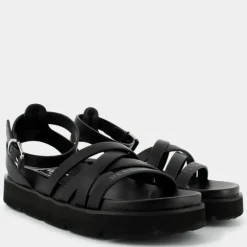 POLA CROSS- SANDALI NERO PLS90661