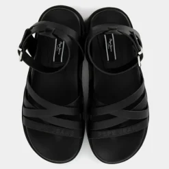 POLA CROSS- SANDALI NERO PLS90661