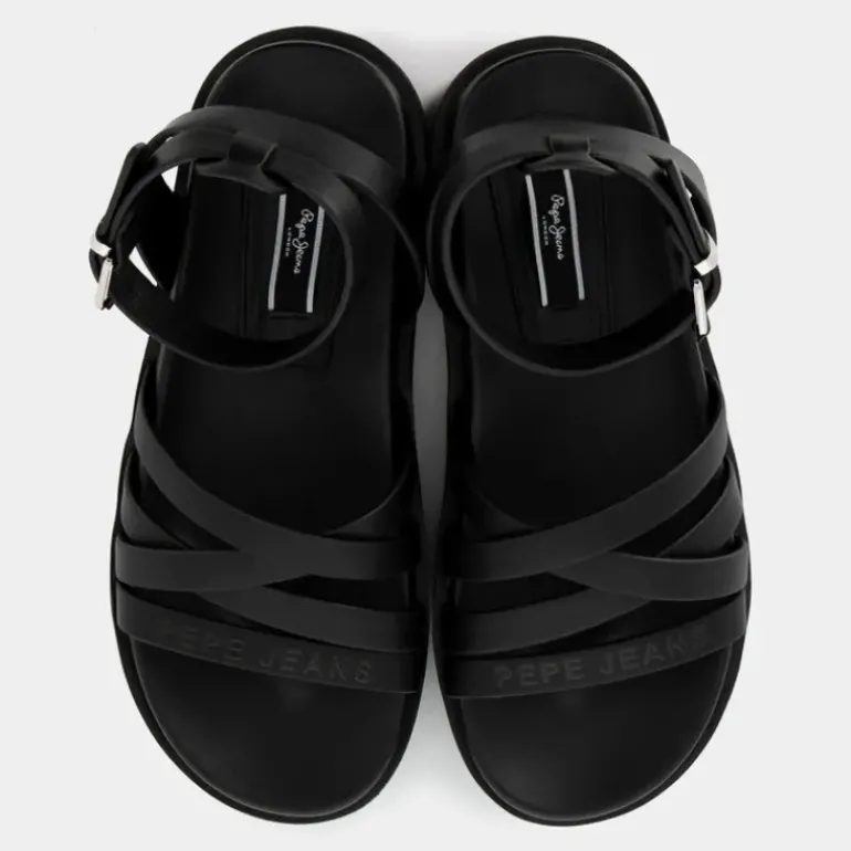 POLA CROSS- SANDALI NERO PLS90661