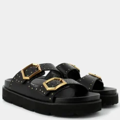 POLA STUDS- SANDALI NERO PLS90662