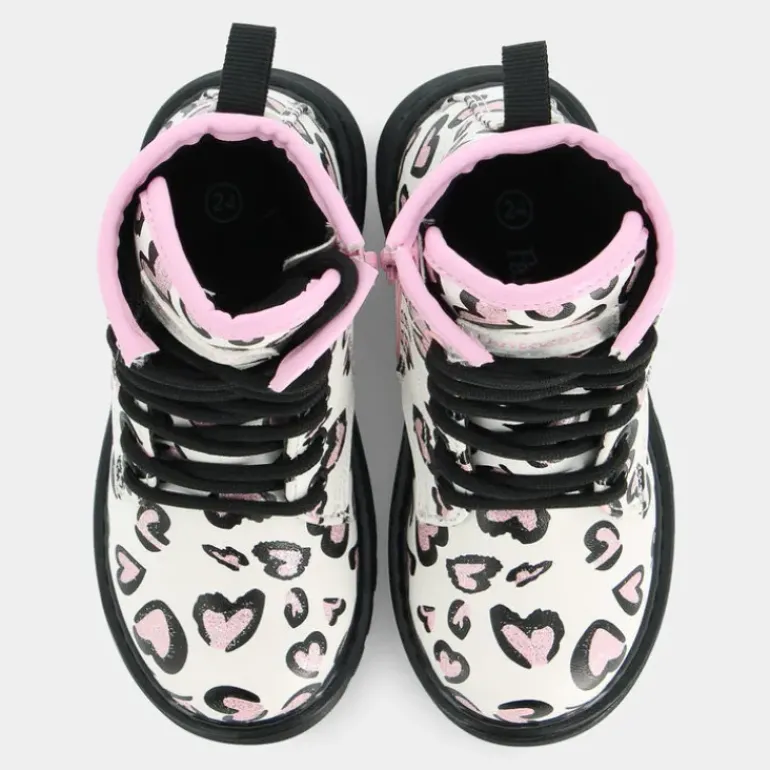 PRIMI PASSI BIANCO LEOPARDATO ROSA ES-I23B-05