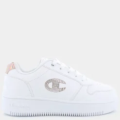 REBOUND PLATFORM GLITTER G GS- SPORTIVE WHT/ROSE GOLD S32872