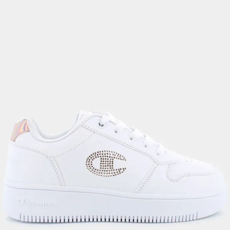 REBOUND PLATFORM GLITTER G GS- SPORTIVE WHT/ROSE GOLD S32872