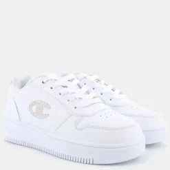 REBOUND PLATFORM GLITTER G GS- SPORTIVE WHT/ROSE GOLD S32872