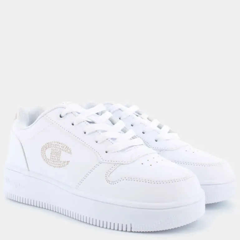 REBOUND PLATFORM GLITTER G GS- SPORTIVE WHT/ROSE GOLD S32872