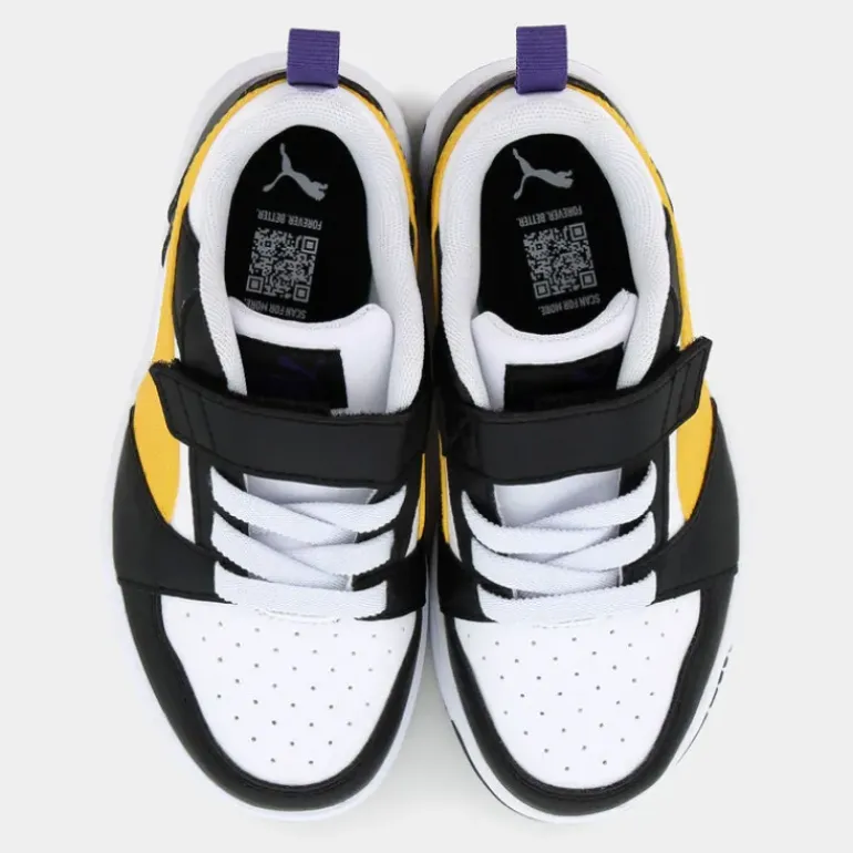 Rebound V6 Lo AC+ PS- SPORTIVE Black-Yellow Sizzle-White 397419