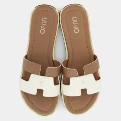 SALLY 716- SANDALI NUT-WHITE 4A4711EX247S3218
