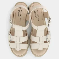 SANDALI BEIGE RE-E25D-23