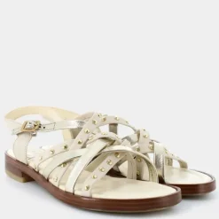 SANDALI LATTE/PLATINO OL-E25D-01
