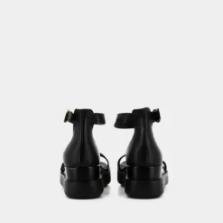 SANDALI NERO OL-E23D-06