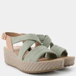 SANDALI SALVIA/BEIGE IM-E24D-19