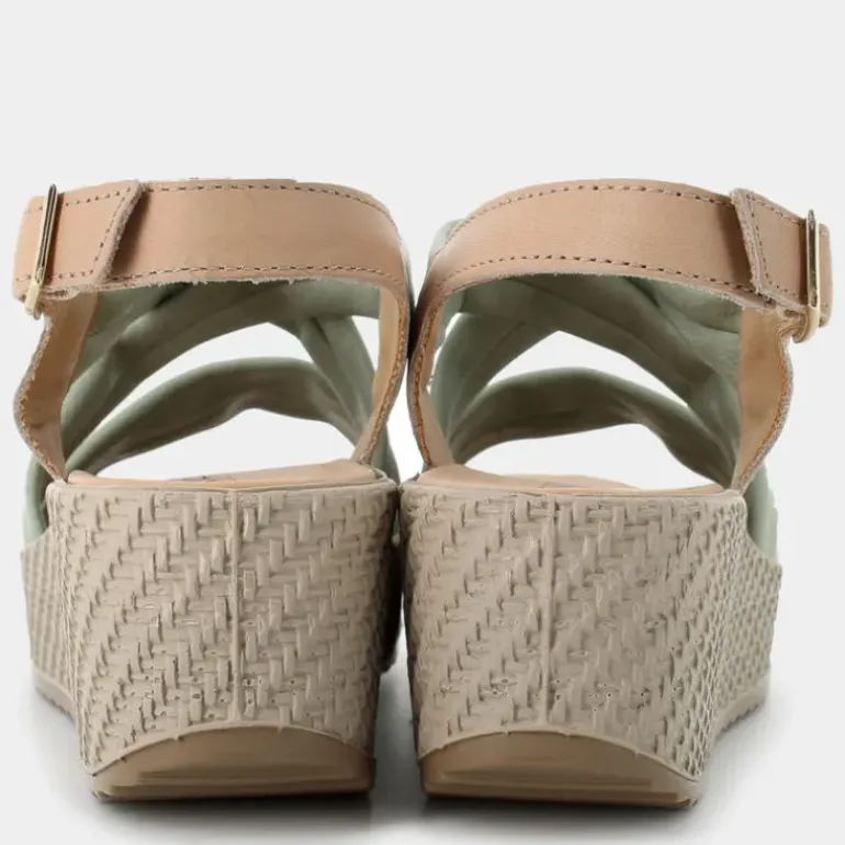 SANDALI SALVIA/BEIGE IM-E24D-19