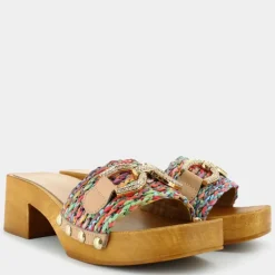SANDALI TRECCIA MULTICOLOR SD-E24D-01