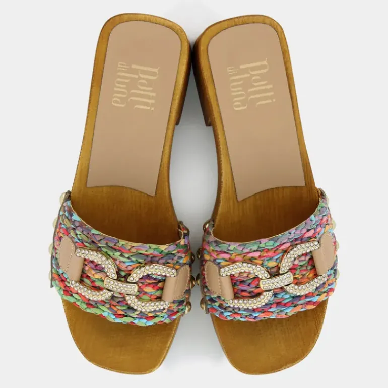 SANDALI TRECCIA MULTICOLOR SD-E24D-01