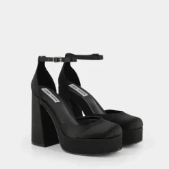SATIN- DECOLLET&Egrave; BLACK SATIN LONDYN