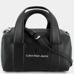 SCULPTED SQUARE BARREL BAG MONO- BORSE BLACK 12378-0GQ