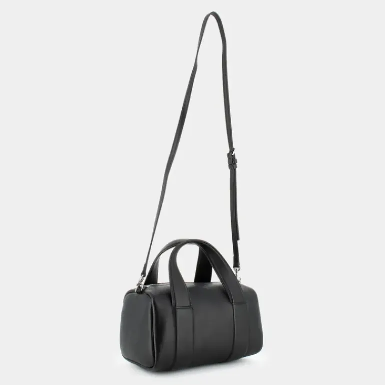 SCULPTED SQUARE BARREL BAG MONO- BORSE BLACK 12378-0GQ