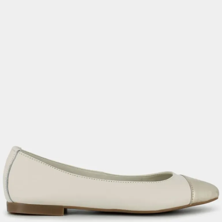 SIMONA- BALLERINA OFF WHITE/PLATINO GI-E25D-01