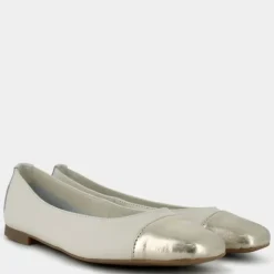 SIMONA- BALLERINA OFF WHITE/PLATINO GI-E25D-01