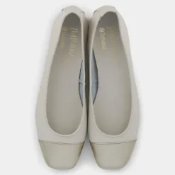 SIMONA- BALLERINA OFF WHITE/PLATINO GI-E25D-01