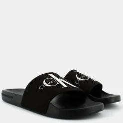 SLIDE MONOGRAM- CIABATTE BLACK/BRIGHT WHITE YM0YM00061
