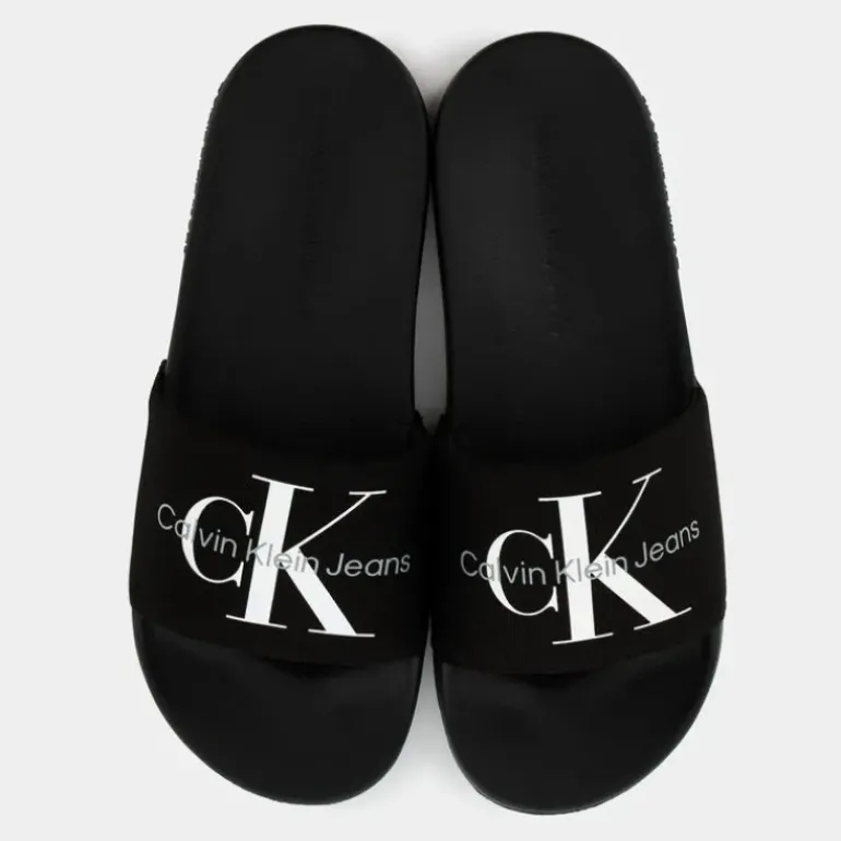 SLIDE MONOGRAM- CIABATTE BLACK/BRIGHT WHITE YM0YM00061