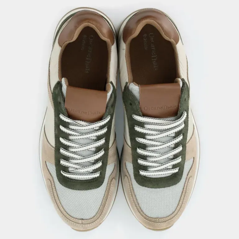 SNEAKERS BEIGE+MARRONE+VERDE AC-E25U-11