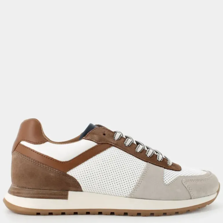 SNEAKERS BIANCO+BEIGE+MARRONE AC-E25U-10