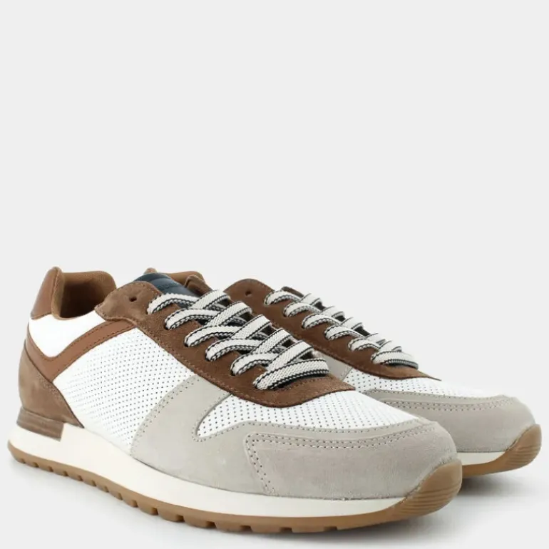 SNEAKERS BIANCO+BEIGE+MARRONE AC-E25U-10